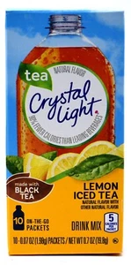 20 10-Packet Boxes Crystal Light Lemon Iced Tea Natural Flavor On The Go - Picture 1 of 7