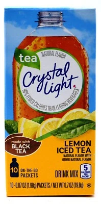 20 10-Packet Boxes Crystal Light Lemon Iced Tea Natural Flavor On The Go - Image 1 of 4