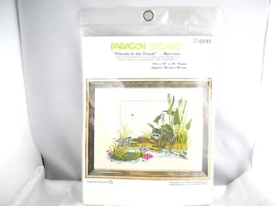 PARAGON STITCHERY NEEDLECRAFT FRIENDS IN THE FOREST RACCOON # 0245 - Image 1 of 4