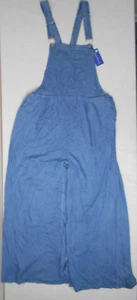 Chou Yatou Loose Bib Overall Jean Jumpsuit Women’s XL Adjustable Strap Wide Leg - Picture 1 of 13