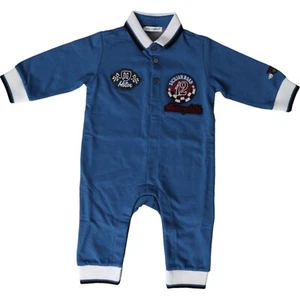 DOLCE & GABBANA Kids Bodysuit Blue Overall Racing Team Patch s.Tag 3/6mos 400usd - Picture 1 of 6