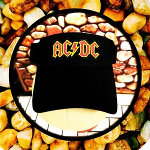 AC/DC ROCK BAND🇺🇸 GOLF AND TENNIS SUN VISORS BLACK HAT ADJUSTABLE - Picture 1 of 1