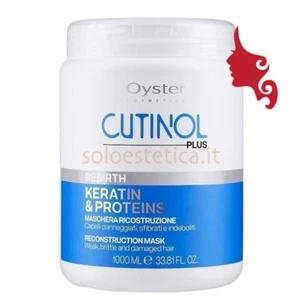 CUTINOL PLUS REBIRTH Keratin & Proteins Maschera 1000 ml Oyster Ricostruzione - Foto 1 di 1