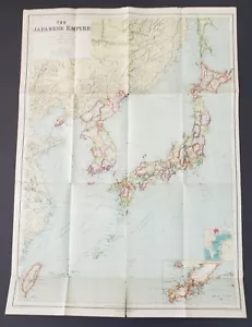 Antique 1910 Map Japan Empire George Philip & Sons, Ltd. London Geographical UK - Picture 1 of 16