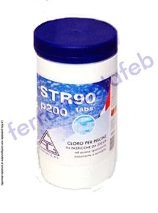 CLORO PISCINE STR90 IN PASTIGLIE PASTICCHE AZZURRANTE IGIENIZZANTE ANTIALGHE 1KG - Bild 1 von 1