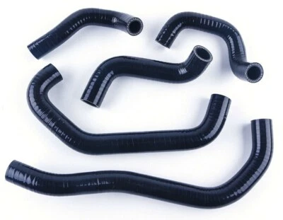 PARA SUZUKI GSF 400 BANDIT 1989-1998 SILICONA RADIADOR REFRIGERANTE MANGUERAS NEGRO Foto 1 de 4