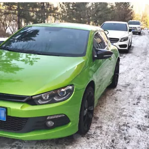 Pair ABS Glossy Black Side Wing Mirror Cover Caps For VW Scirocco 2009 onwards - Picture 1 of 9
