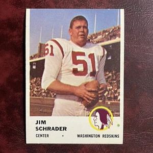 1961 Fleer Set JIM SCHRADER #113 WASHINGTON REDSKINS - NR-MINT *HIGH GRADE* - Picture 1 of 2