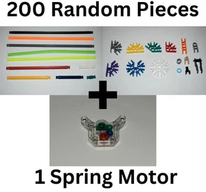 (200) Knex 1 Federmotor & 4 Räder Stangen & Verbinder gemischte Bulk Teile K'NEX - Bild 1 von 8