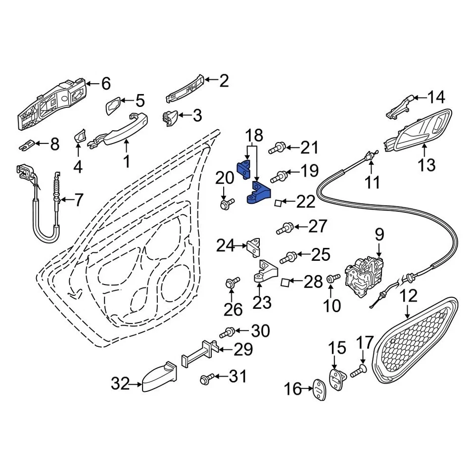 For Audi A3 2015-2020 Audi 8X0831403B Front Left Upper Door Hinge Foto 1 de 4