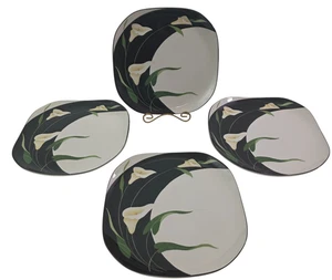 Sango Quadrille 5101 Schwarze Lilien 10,5" Halbporzellan Essteller - 5er Set - Bild 1 von 22