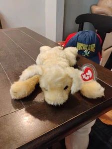 Peluche Ty Classic Sunny Puppy Dog 1997 realista amarillo crema blanco flojo - Imagen 1 de 6