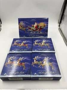 Hallmark Santa Midnight Ride Tischschlitten Dash Away & 8 Rentiere Set 2005 - Bild 1 von 4