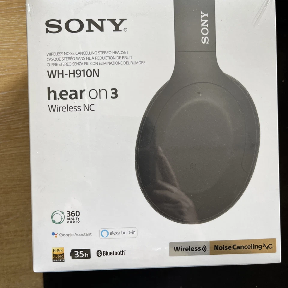 SONY WH-H910N H.EAR ON 3 Wireless NC Black Headphones UNOPENED - Image 1 of 2