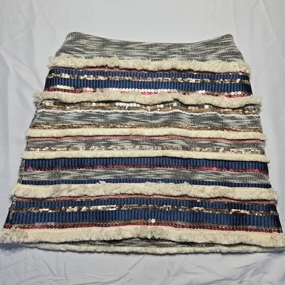 Falda forrada de lentejuelas con flecos Anthropologie Moulinette Soeurs Erine para mujer talla 4 Foto 1 de 4