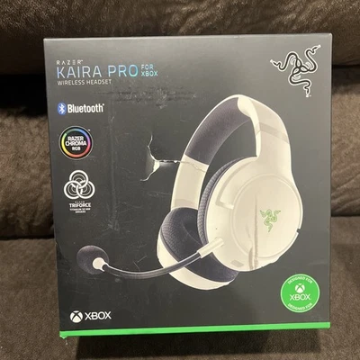 Razer Kaira Pro wireless gaming headset mercury white Bluetooth for Xbox - Image 1 of 2