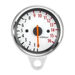 Motorcycle Tachometer 1.6W Metal Housing Electronic Inductive Pointers RPM Gauge - Picture 1 of 8