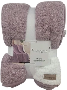 Koolaburra by UGG Wiona Melange Sherpa Überwurf Decke 50 x 70 Lila Taube - Bild 1 von 3
