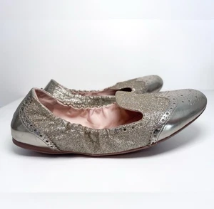 PRADA Round Toe Gold Glitter Metallic Flats Größe 39 EU  - Bild 1 von 14