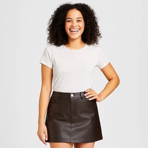 NEU CI Sono by Cavalini schokobrauner Kunstleder Minirock - Größe S - Bild 1 von 8