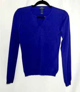 '346' Brooks Brothers XS Blue Pullover Sweater V-Neck Long Sleeve - Picture 1 of 4