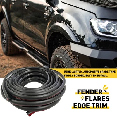 9M Edge Trim Fender Rubber Gasket Seal Flare Rubber For Car Truck Wheel Wells EV - Image 1 of 4
