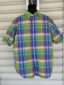 Polo Ralph Lauren Oxford Madras kariertes Button Down Hemd XXL Blue Label klassisch - Bild 1 von 11