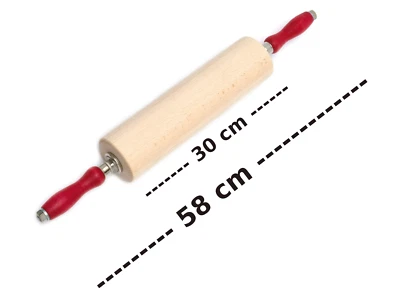 XL Profi-Teigrolle Nudelholz Kugellager 58/30cm Gewerbe-Ausroller Stahlachse - Bild 1 von 2