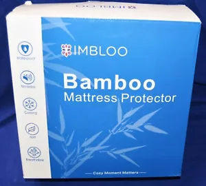 Imbloo Bambus Matratzenschutz Cal-King Wasserdicht Kühlung Weiß BRANDNEU - Bild 1 von 11