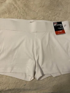 Fila Fitted High Rise White Athletic Women's Shorts XXL NWT Ball Pockets - Picture 1 of 5