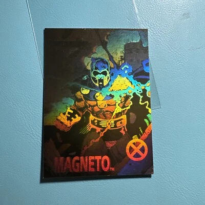 MAGNETO/X-MEN 1992 Impel Marvel X-Men Series 1 Hologram Insert Card #XH-4 NM - Image 1 of 2