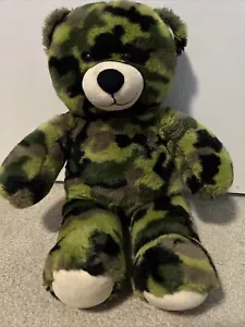 BUILD-A-BEAR 2012 GREEN MILITARY CAMO CAMOUFLAGE 16" STUFFED BEAR - Picture 1 of 1