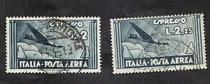 OO837-REGNO-ESPRESSO AEREO-£ 2,25 E £ 2,00 USATI - Imagen 1 de 3