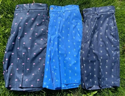 Pantalones Cortos de Golf WALTER HAGEN Perfect 11 P11 Para Hombre 10" Entrepierna Frente Plano, Nuevos con Etiquetas Foto 1 de 3