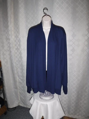 Long Sleeve Active Open Wrap size XXL Tek Gear color Navy Blue 2 side pockets - Image 1 of 4