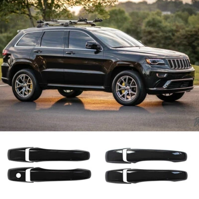 Gloss Black Door Handle Covers For 2005-2021 Dodge Chrysler Jeep Grand Cherokee  Foto 1 de 4