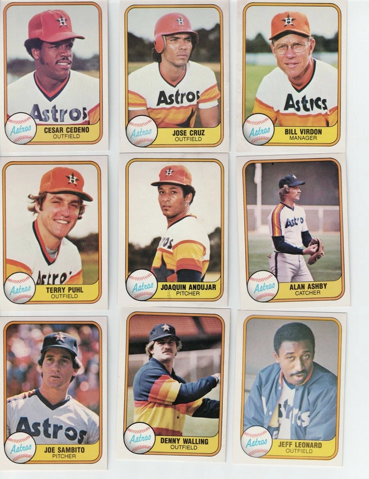 1981 FLEER бейсбол полный набор 1-250 - Изображение 1 из 1