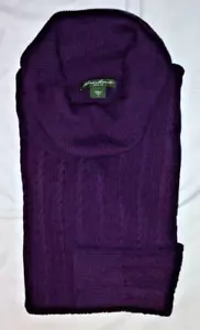 Eddie Bauer Women's Pullover Long Sleeve Rollneck Cable Knit Sweater Plum Size M - Picture 1 of 4