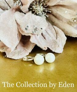 Ralph Lauren Earrings- Silver & White Simulated Pearl Dangle