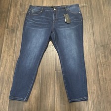 TAHARI CHLOE Plus Size Blue Denim Skinny Jeans Size 24W