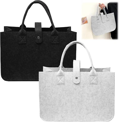 2 Stk Filztasche Einkaufstasche Henkeltasche Faltbar Shopper Aufbewahrung Tasche - Bild 1 von 4