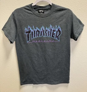 Thrasher Magazine Grafikhemd Kurzarm Flammen Baumwollmischung Herren Small - Bild 1 von 8