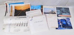Vintage Large Lot Union Pacific Conrail UTU BLE Railroad Scenic 29x Calendars 70 - Picture 1 of 11