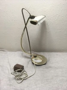 Vintage MCM Cannon Products Klavier/Mantel/Tischplatte Harfe" Schreibtischlampe Messingoptik - Bild 1 von 18