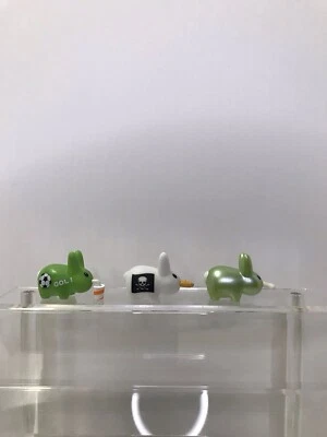 Kidrobot Frank Kozik Personal Happiness Mini Labbit  Lot Of 3 Pirate Hot Dog - Image 1 of 2