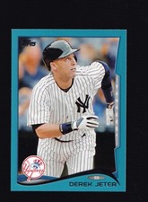 2014 Topps Derek Jeter Yankees Walmart Blue Parallel Baseball Card #200 Mint