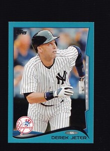 2014 Topps Derek Jeter Yankees Walmart Blue Parallel Baseball Card #200 Mint