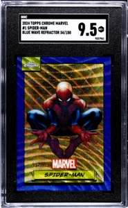 2024 Topps Chrome Marvel Spider-Man #1 SGC 9,5 - Foto 1 di 2