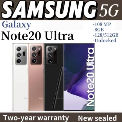 NUEVO Smartphone Samsung Galaxy Note20 Ultra 5G N986U EE. UU. Completamente Desbloqueado GSM CDMA Foto 1 de 4