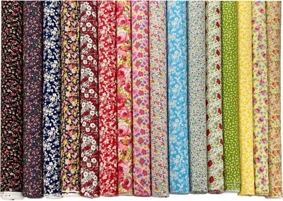 ROSE & HUBBLE Blumenmuster Baumwolle Popeline Stoff Damen Blumenmuster gewebt Schneiderei Material